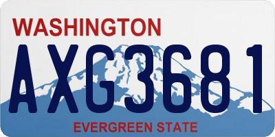 WA license plate AXG3681