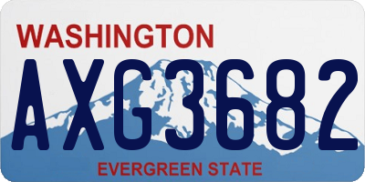 WA license plate AXG3682