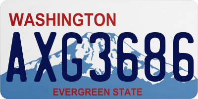 WA license plate AXG3686