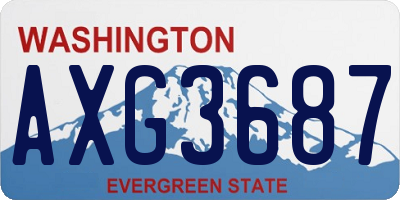 WA license plate AXG3687