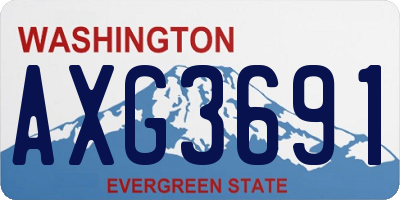 WA license plate AXG3691