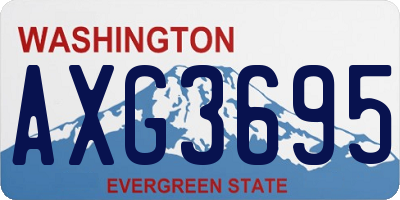 WA license plate AXG3695