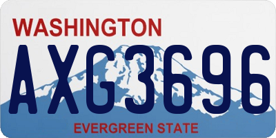 WA license plate AXG3696