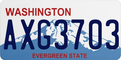 WA license plate AXG3703