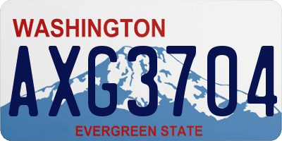 WA license plate AXG3704