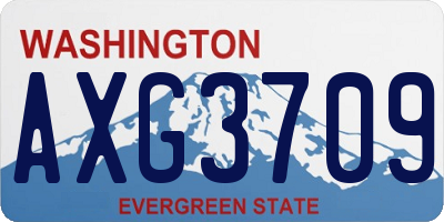 WA license plate AXG3709