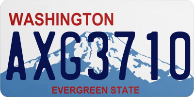 WA license plate AXG3710