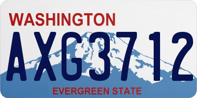 WA license plate AXG3712