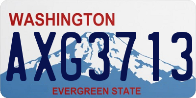 WA license plate AXG3713
