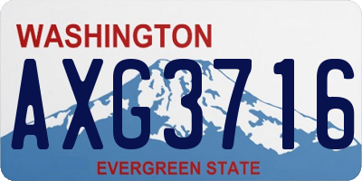 WA license plate AXG3716