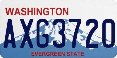 WA license plate AXG3720