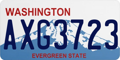 WA license plate AXG3723