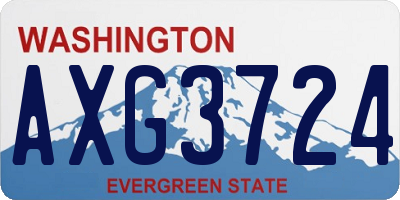 WA license plate AXG3724