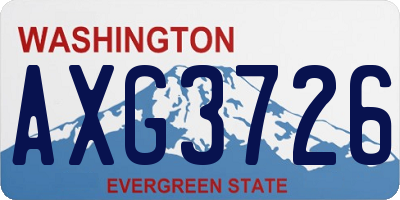 WA license plate AXG3726