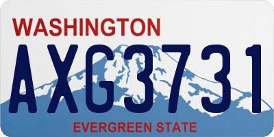 WA license plate AXG3731
