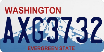 WA license plate AXG3732