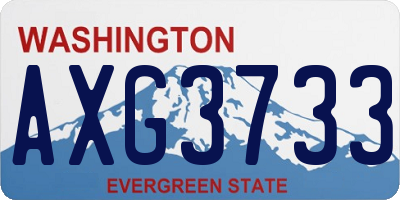 WA license plate AXG3733