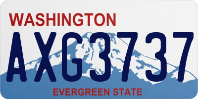 WA license plate AXG3737