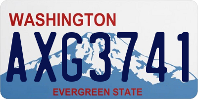 WA license plate AXG3741