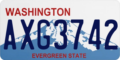 WA license plate AXG3742