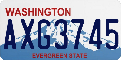 WA license plate AXG3745