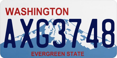 WA license plate AXG3748