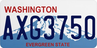 WA license plate AXG3750