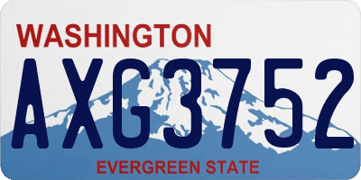 WA license plate AXG3752