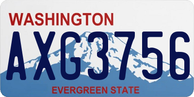 WA license plate AXG3756