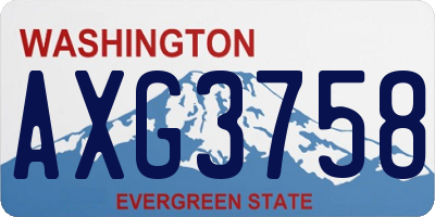 WA license plate AXG3758