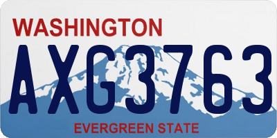 WA license plate AXG3763
