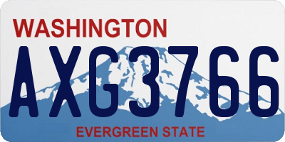 WA license plate AXG3766