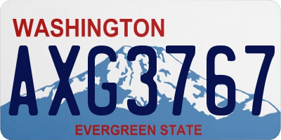 WA license plate AXG3767