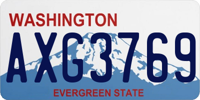 WA license plate AXG3769