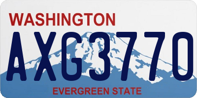 WA license plate AXG3770