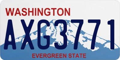 WA license plate AXG3771