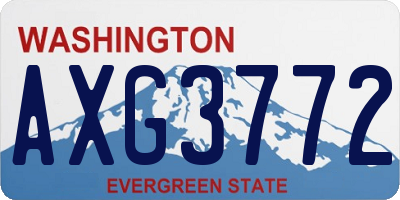 WA license plate AXG3772