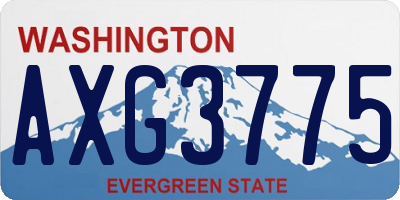 WA license plate AXG3775