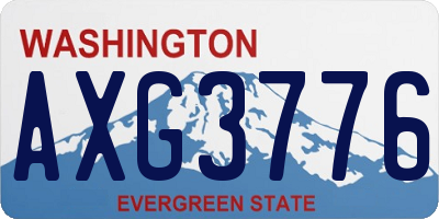 WA license plate AXG3776