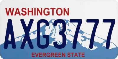 WA license plate AXG3777