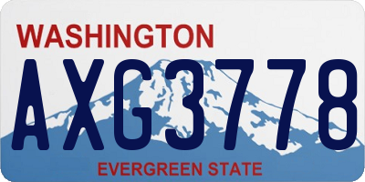 WA license plate AXG3778