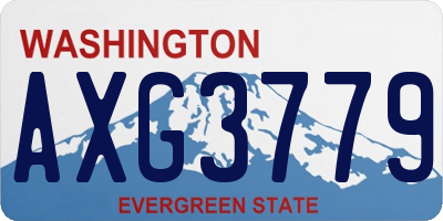 WA license plate AXG3779