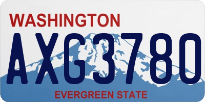 WA license plate AXG3780