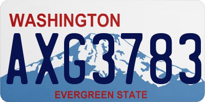 WA license plate AXG3783