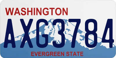 WA license plate AXG3784