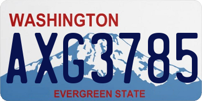 WA license plate AXG3785