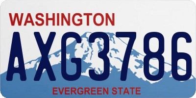 WA license plate AXG3786