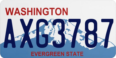 WA license plate AXG3787