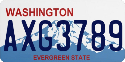 WA license plate AXG3789
