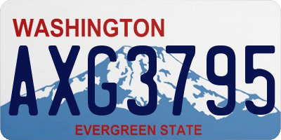 WA license plate AXG3795